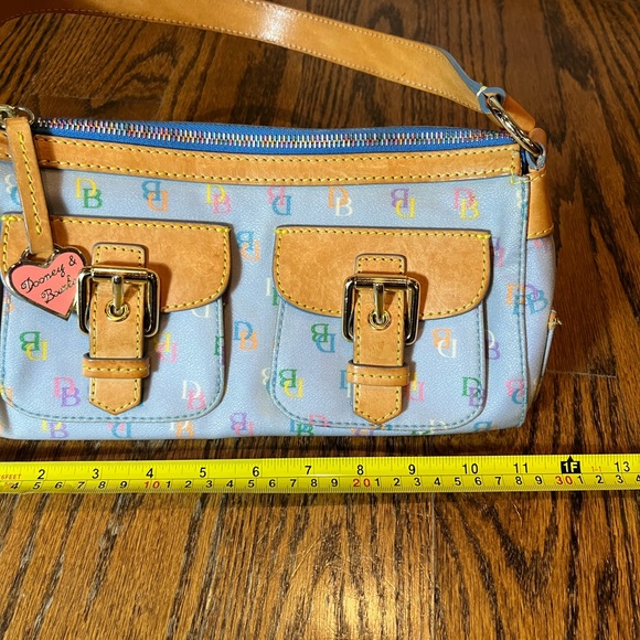 Dooney & Bourke Coated Canvas Double Front Pockets Shoulder Bag - Picture 7 of 11